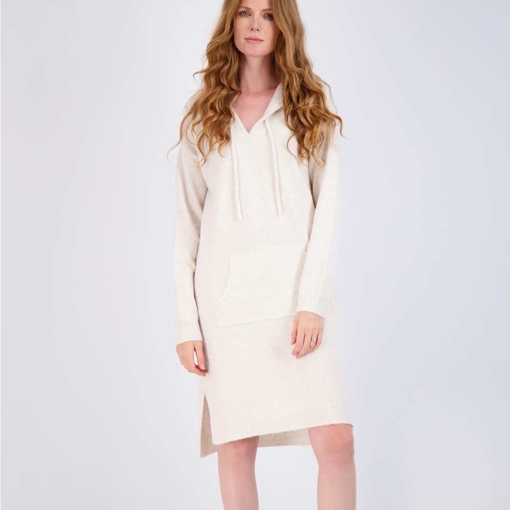 StitchDrop Women's Joey Hi-Low Pocket Hoodie Midi Dress In‎ Serene, Size L, NWT